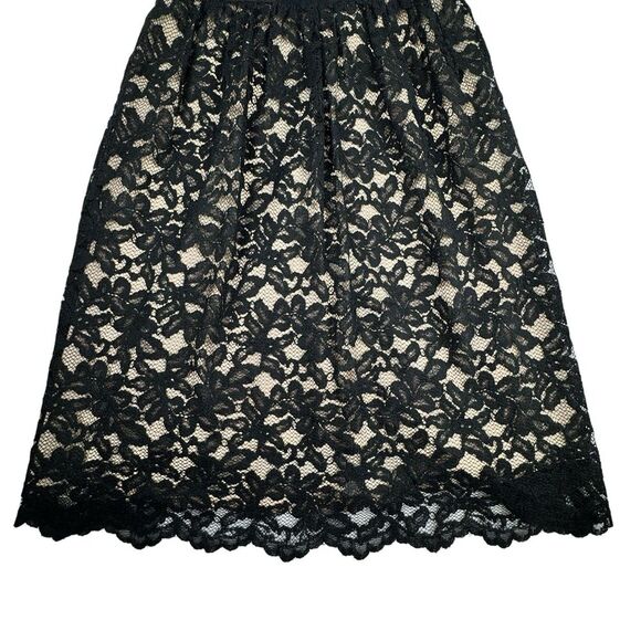 Banana Republic Women Lace Dress Sz 2 Black High Neck Sleeveless Classic Evening - Picture 5 of 16